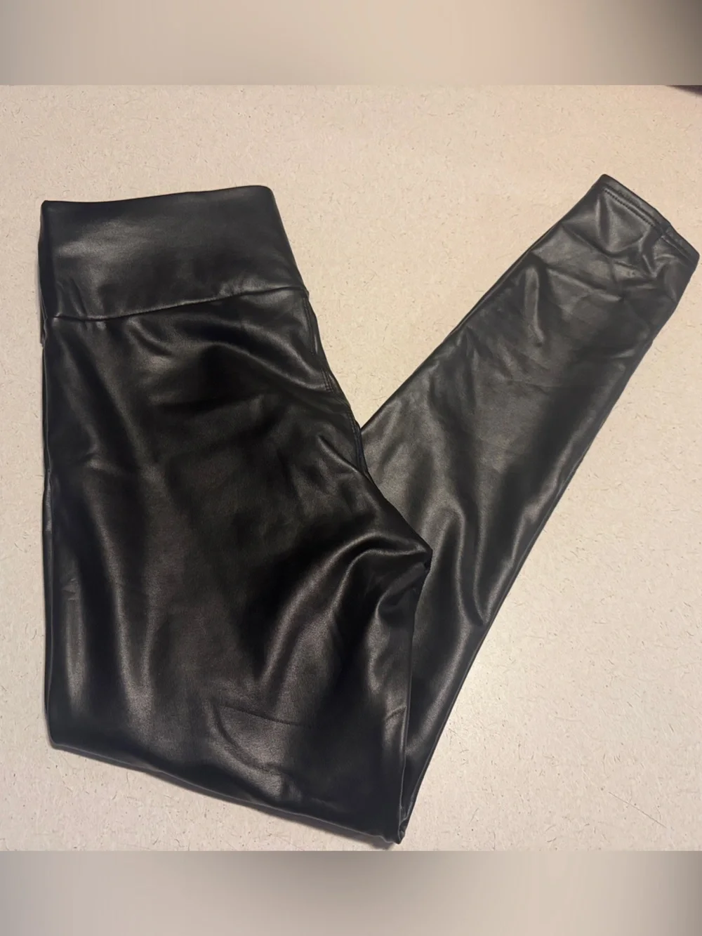 Black Faux Leather Leggings